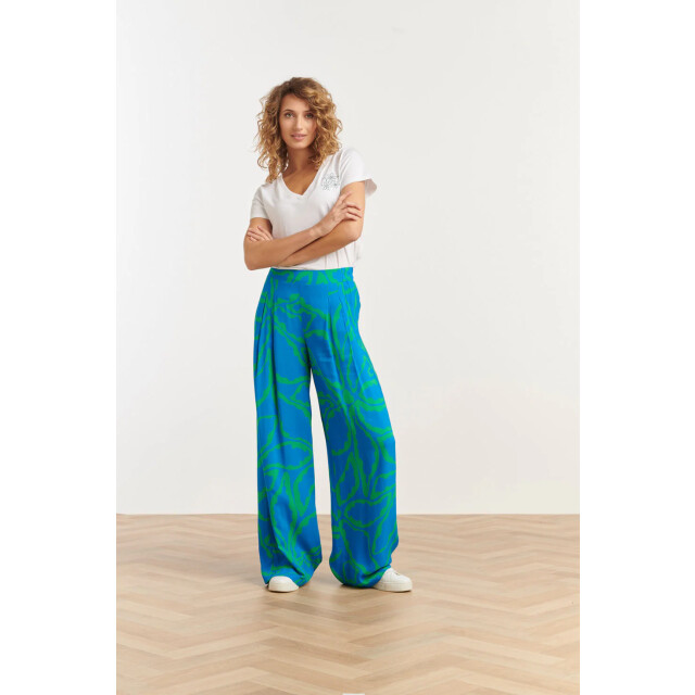 Smashed Lemon 25226 te katoenen t-shirt met borduursel van cobalt 25226-000-998 large