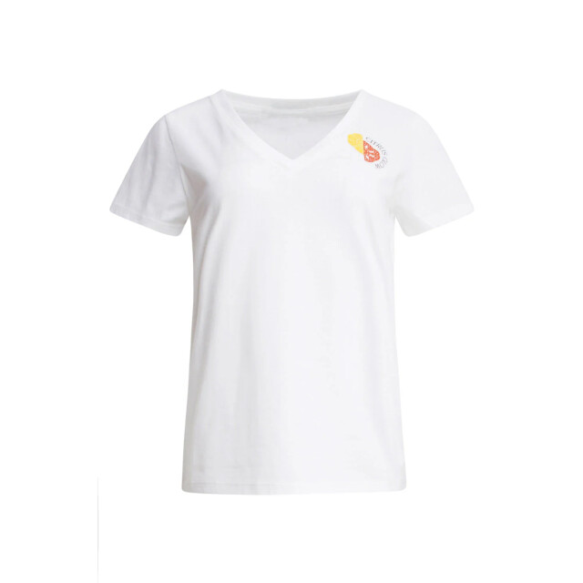 Smashed Lemon 25227 te katoenen t-shirt met citrus glow print | 25227-000-998 large
