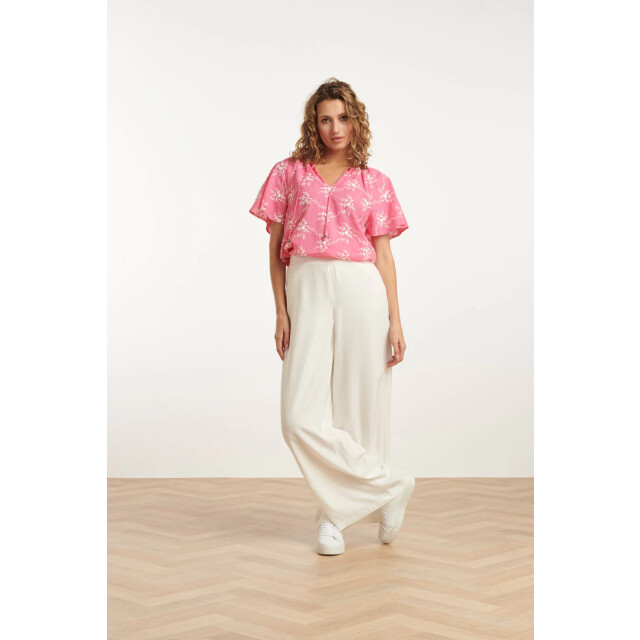Smashed Lemon 25141 te rayon satin broek | 25141-010-S large