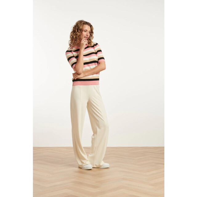 Smashed Lemon 25140 wide straight leg stretch broek | 25140-010-3XL large