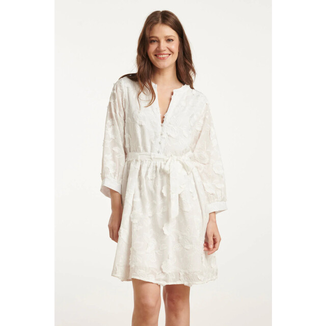 Smashed Lemon 25137 witte 3d bloemenjurk 25137-000-3XL large