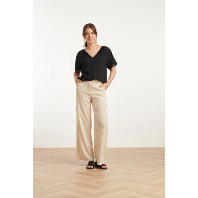 Smashed Lemon 25127 pinstriped linnen trousers | 8720331330035 large