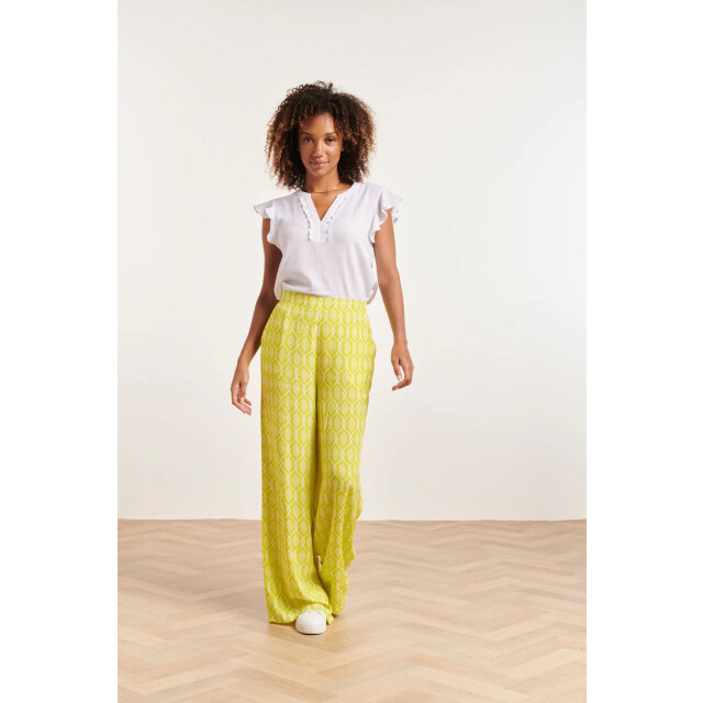 Smashed Lemon 24359 dames korte ruffle mouw te top | 24359-000-S large