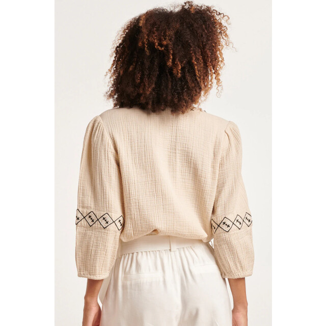 Smashed Lemon 24382 dames top met driekwart mouwenazteekse borduursels 24382-720-999 large