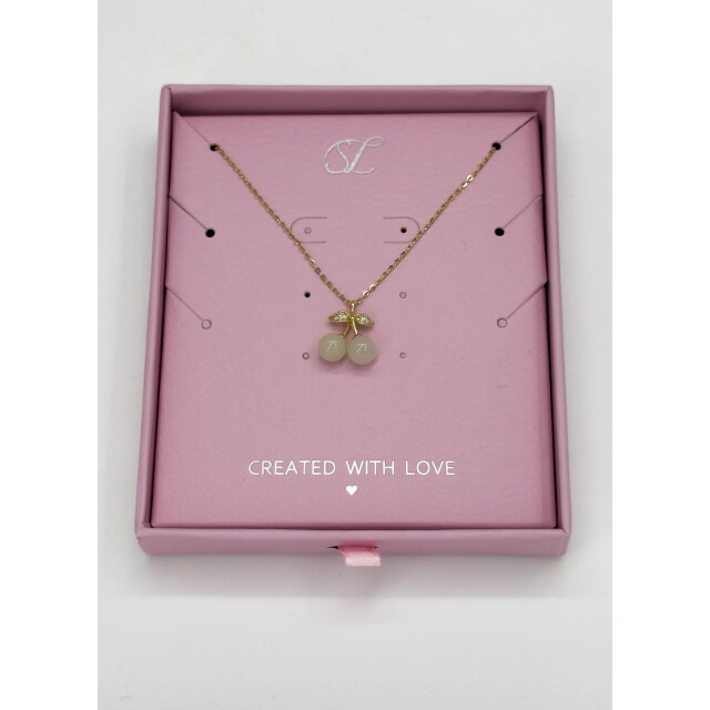 Smashed Lemon 64012 dunne vergulde en ketting met kersen hangerhetian 64012-025-OS large