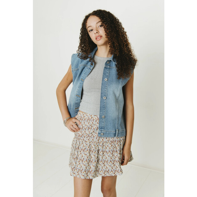 Frankie & Liberty Zomer bodywarmer meisjes jeans rimona FL25301 - Blue Denim - Rimona large