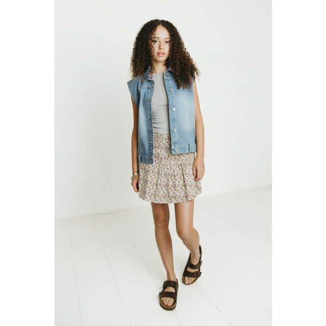 Frankie & Liberty Zomer bodywarmer meisjes jeans rimona FL25301 - Blue Denim - Rimona large