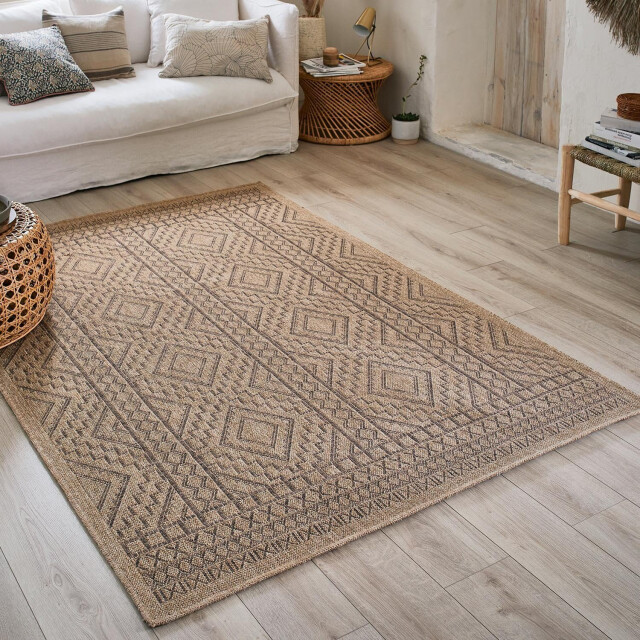Muratap Relax stockholm laagpolig jute vloerkleed in en outdoor modern tapijt - 3174373 large