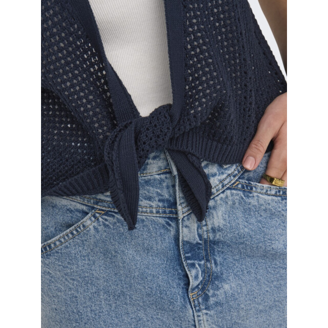 Jacqueline de Yong Jdymehedi 24 short tie cardigan knt navy 4249.37.0009 large