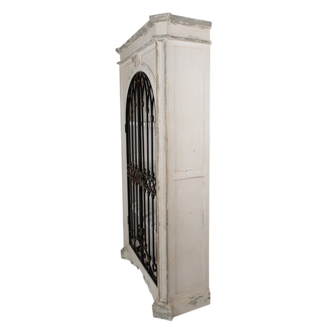 Clayre & Eef Kast 102x42x190 cm zwart hout metaal opbergkast 2642094 large