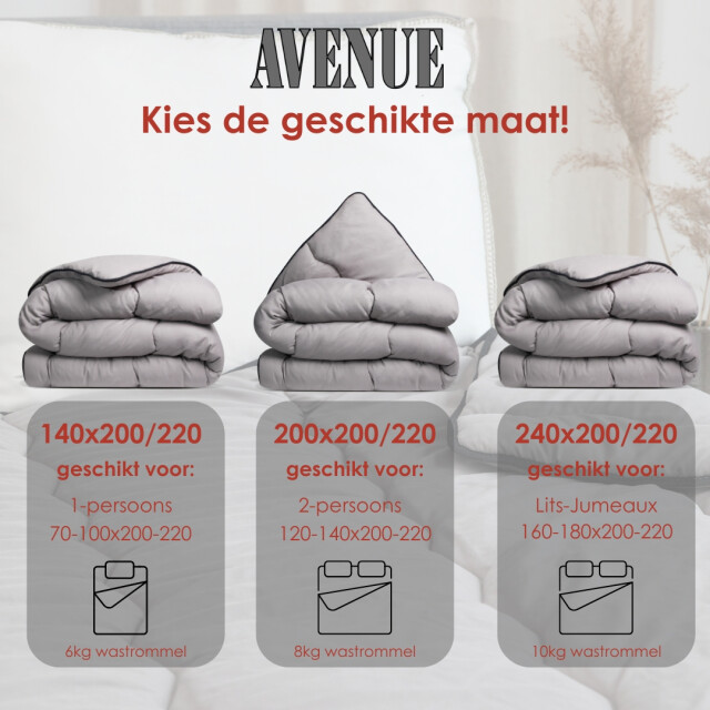 Avenue Geavanceerd dekbed zonder overtrek en wasbaar – hoesloos lits-jumeaux 3173730 large