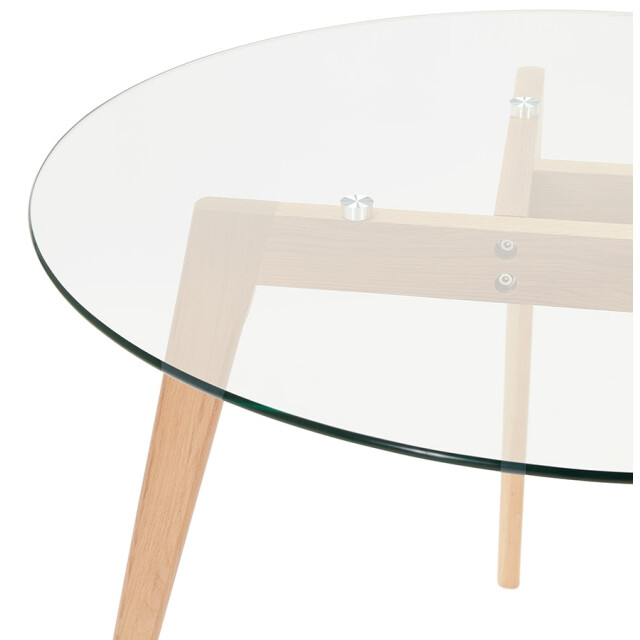 Alterego Kleine ronde eettafel angela 100x100x75 cm 3191558 large