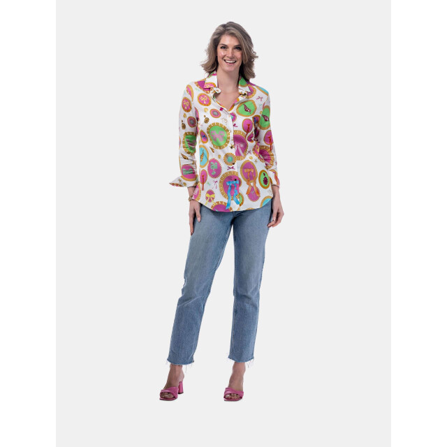 Mucho Gusto ® blouse francis bay barok cirkel print MUCHO GUSTO® Blouse Francis Bay Barok Cirkel Print large