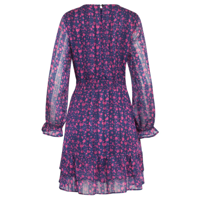 Smashed Lemon 24540 korte jurk met fuchsia bloemenprint | 24540-675-445 large