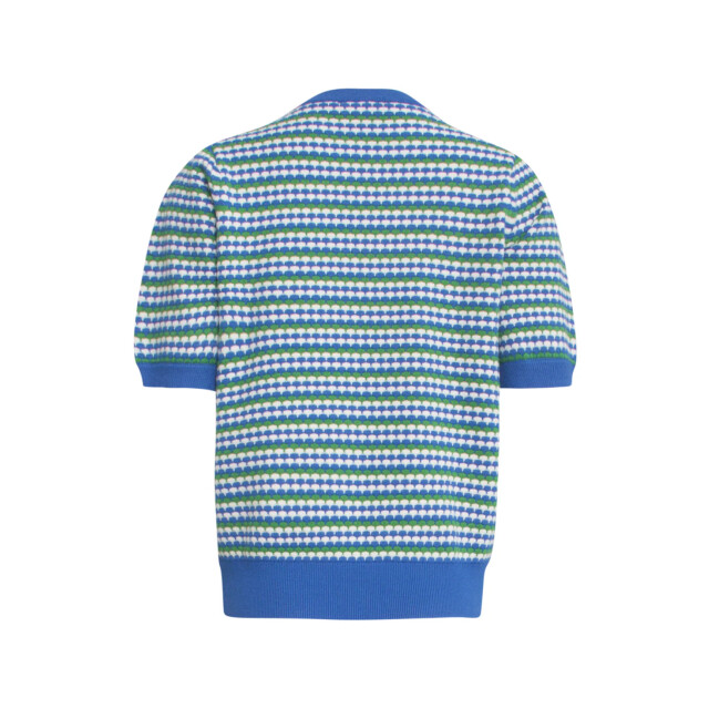 Smashed Lemon 25108 gebreide top met puffy mouwenkobalt, fel | 25108-650-530 large