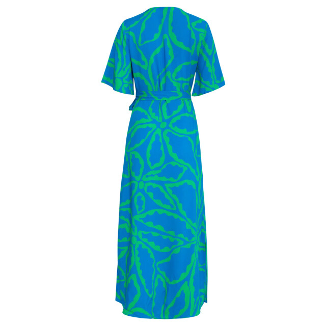 Smashed Lemon 25068 maxi jurk met grafische bloemenprint in felblauw 25068-650-530 large