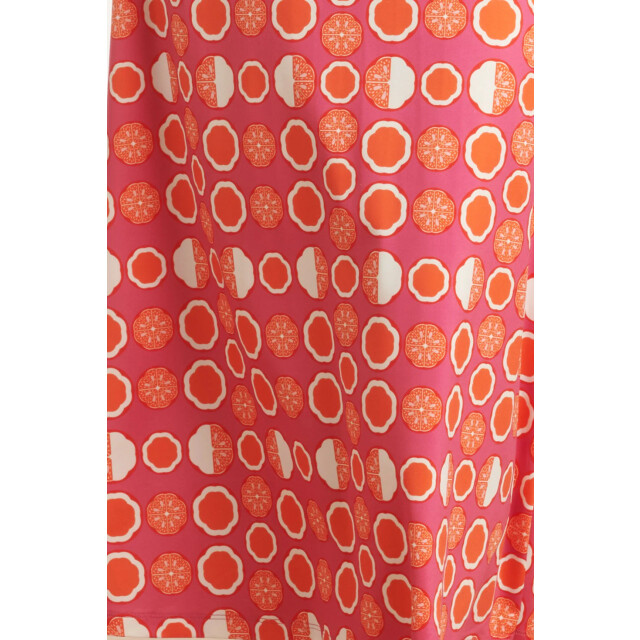 Smashed Lemon 25026 maxi jurk met v-hals met fruitprint | 25026-420-998 large