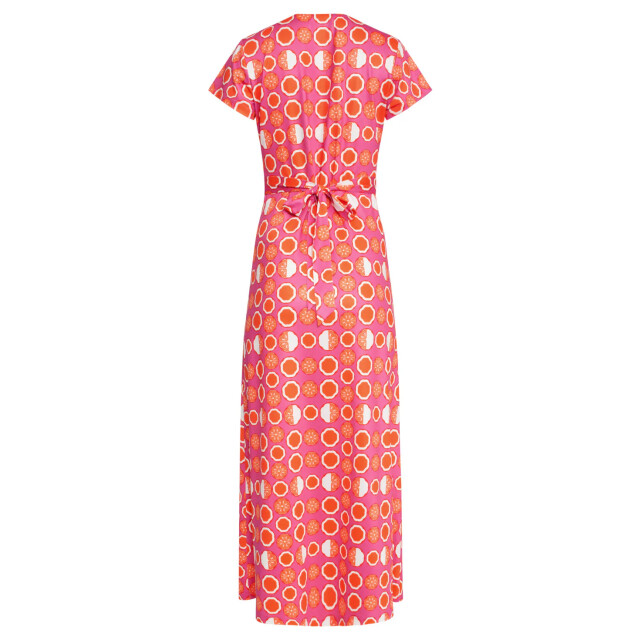 Smashed Lemon 25026 maxi jurk met v-hals met fruitprint | 25026-420-998 large