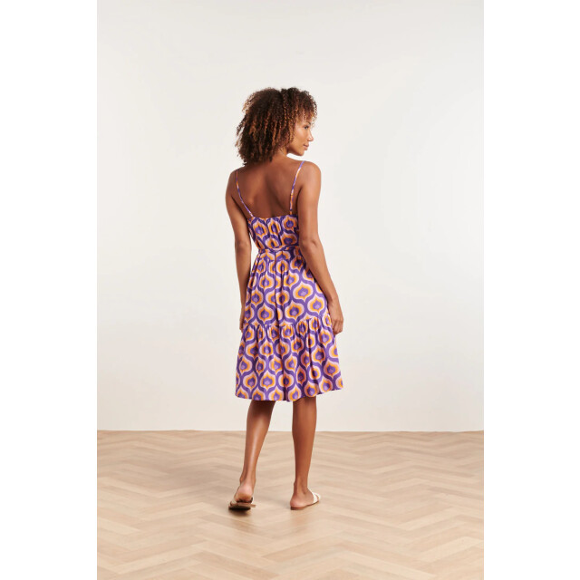 Smashed Lemon 24337 retro bedrukte spaghettiband jurk | 24337-380-998 large