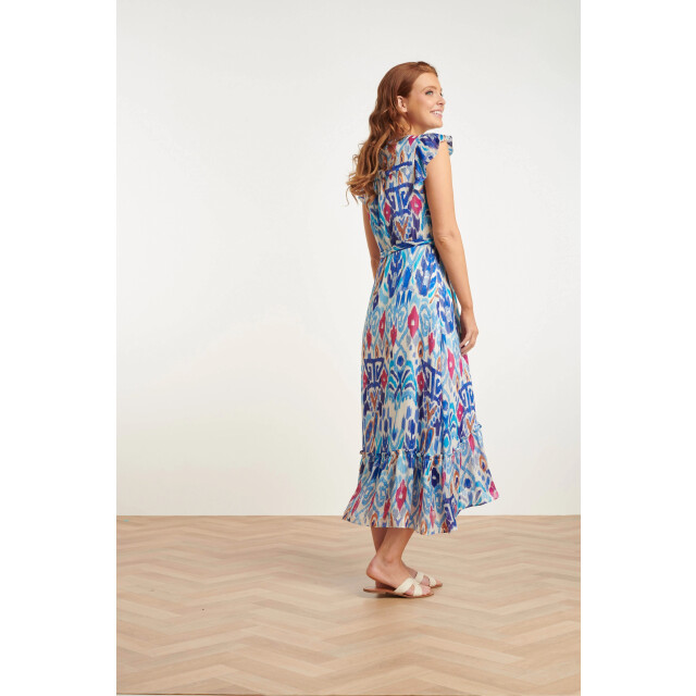 Smashed Lemon 24407 chiffon zomerjurk met azteekse printruches | 24407-000-650 large