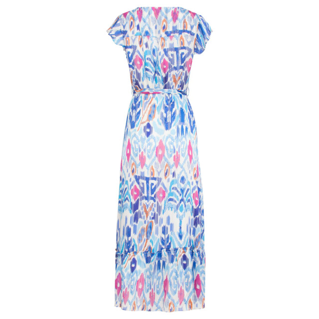 Smashed Lemon 24407 chiffon zomerjurk met azteekse printruches | 24407-000-650 large