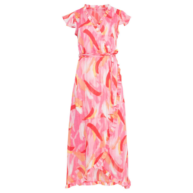 Smashed Lemon 24409 chiffon zomerjurk met abstracte schilderprint | 24409-998-M large
