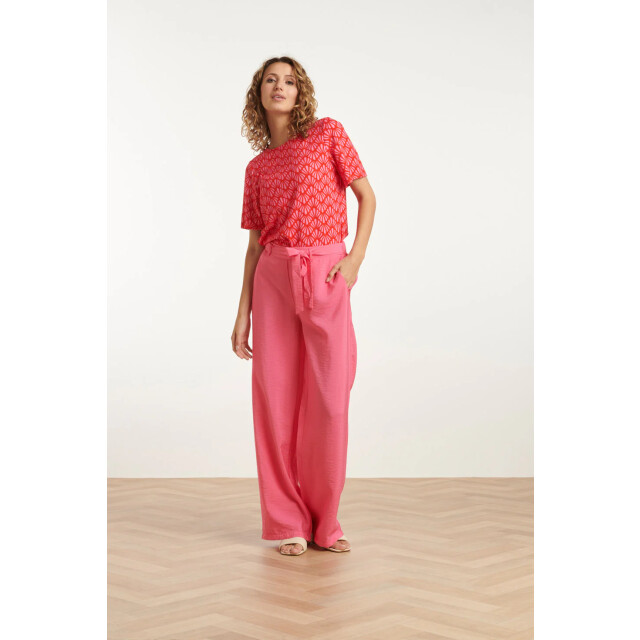 Smashed Lemon 25040 stretchy rondhals top met schelpprint | 25040-450-420 large