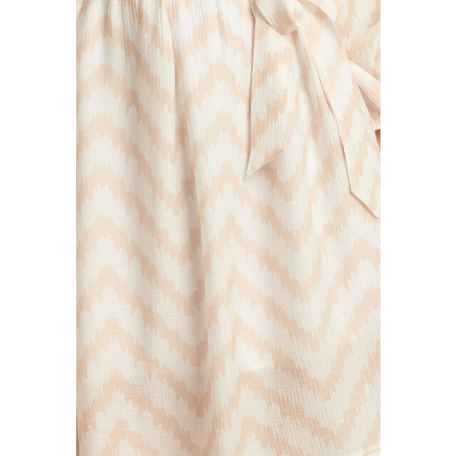Smashed Lemon 25014 zachtevloeiende 3/4 mouw jurk met zigzag print | 25014-010-720 large