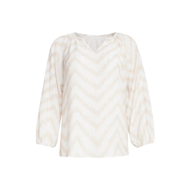 Smashed Lemon 25013 zachte en vloeiende 3/4 mouw top met zigzag print 25013-010-720 large