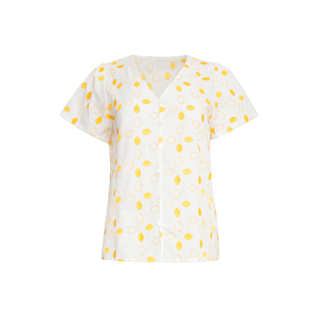 Smashed Lemon 25016 te katoenen blouse met citroen borduursels | 25016-000-150 large