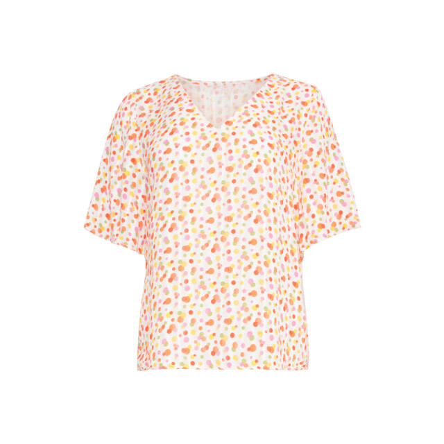 Smashed Lemon 25010 v-hals top met polka dot print | 25010-000-998 large