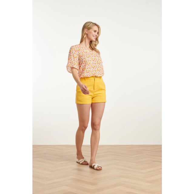 Smashed Lemon 25010 v-hals top met polka dot print | 25010-000-998 large