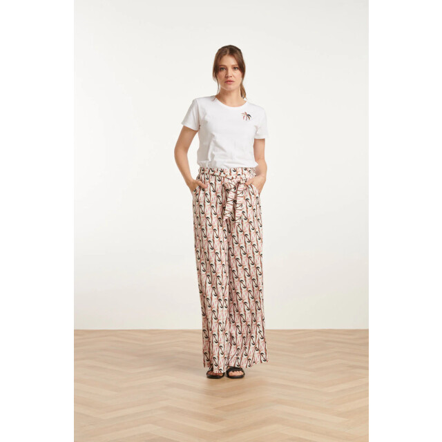 Smashed Lemon 25230 te katoenen t-shirt met palmprintmauve e hues | 25230-000-998 large