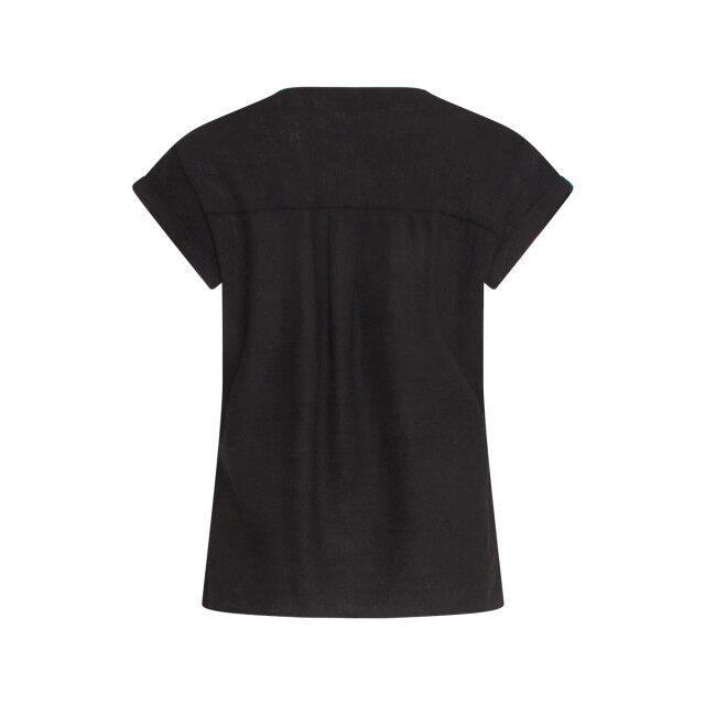 Smashed Lemon 25148 e linnen top met v-hals | 25148-999-L large