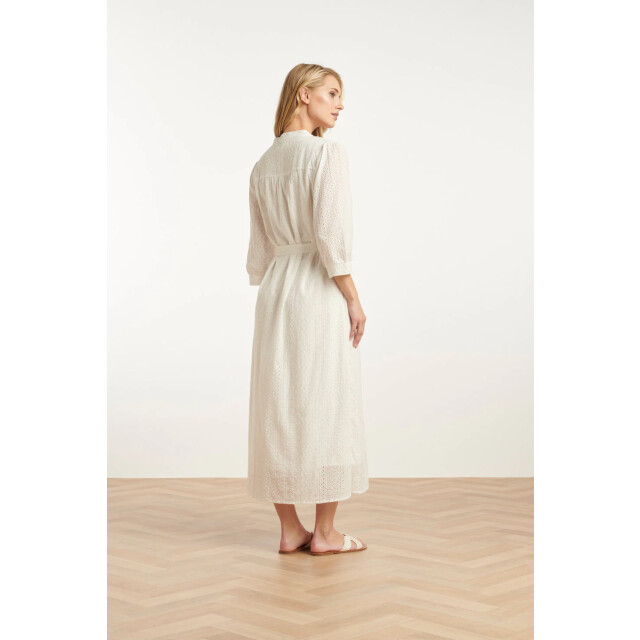Smashed Lemon 25146 witte midi broderie anglaise jurk met 25146-000-4XL large
