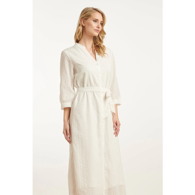 Smashed Lemon 25146 witte midi broderie anglaise jurk met 25146-000-4XL large
