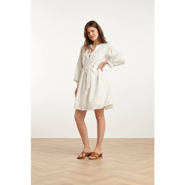 Smashed Lemon 25137 witte 3d bloemenjurk 25137-000-3XL large