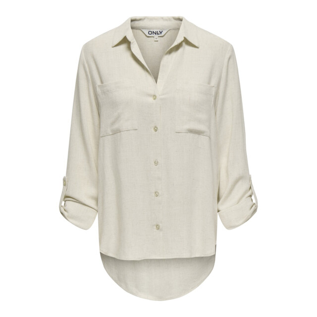 Only Asmin-siesta ls linen bl shirt zand 4309.04.0003 large