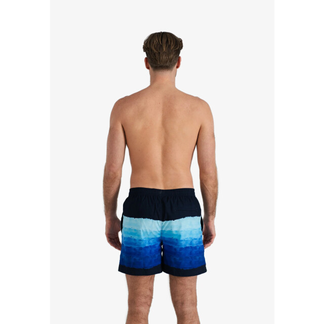 Happy Shorts Heren zwemshort waterverf strepen print blauw HS-SW-1160 large