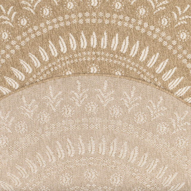 Muratap Outlet rond jute rond buitenkleed beige wit- 120 cm rond 3246015 large