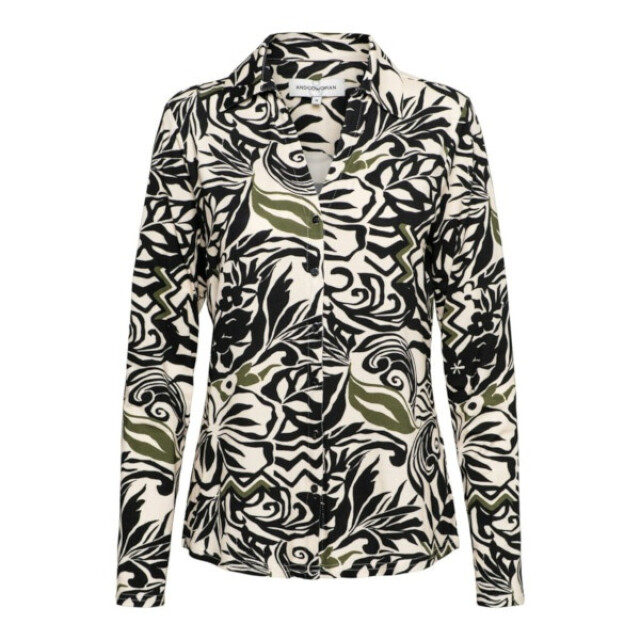 &Co Woman Blouse vayen leaf black multi Vayen Leaf - Black multi large