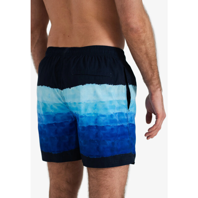 Happy Shorts Heren zwemshort waterverf strepen print blauw HS-SW-1160 large