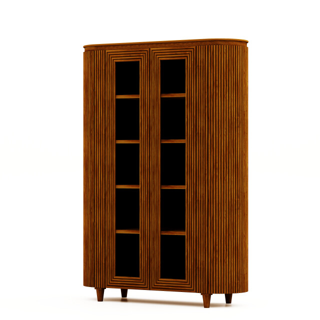 HSM Collection -vitrinekast tide 6 deurs-140x45x200--mango 2936159 large