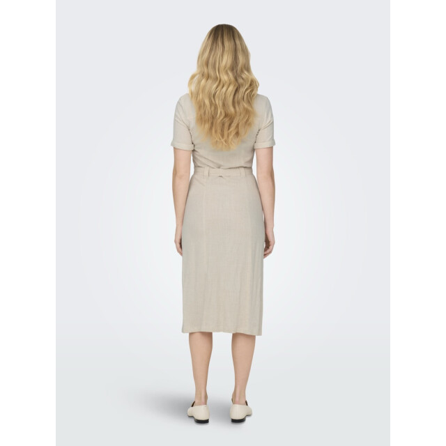 Only Onlsiesta ss linen bl shirt dress p zand 4429.04.0004 large