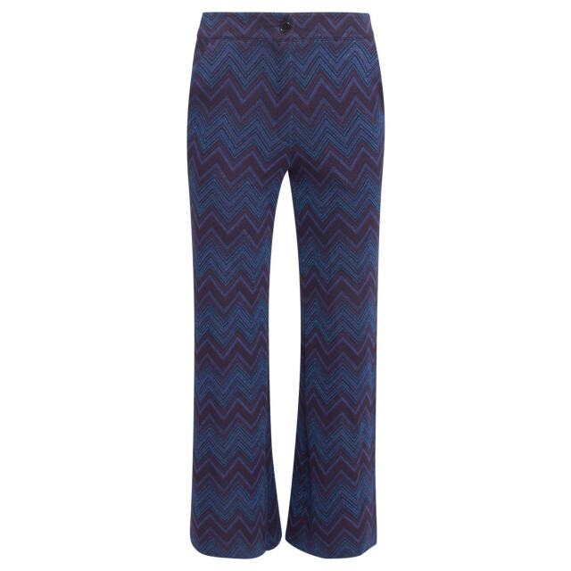 Smashed Lemon 24678 zigzag print broek met flared pasvorm | 24678-675-999 large