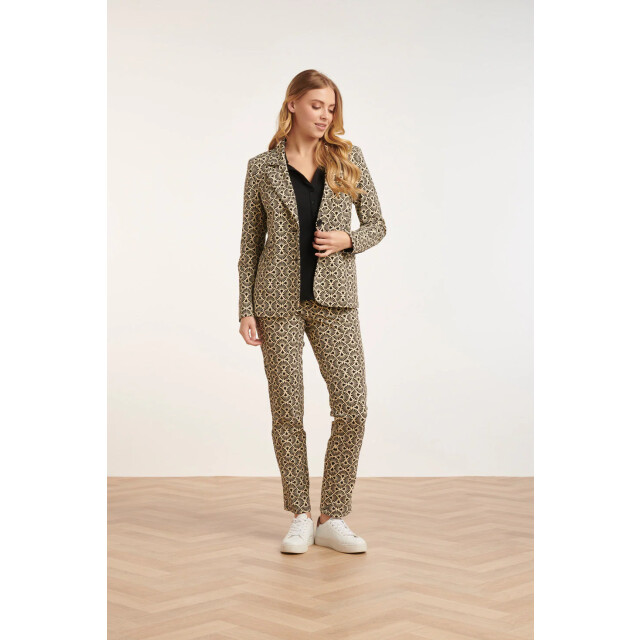 Smashed Lemon 24723 grafische bloem motief travel kwaliteit blazer | 24723-720-999 large