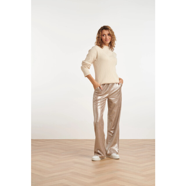 Smashed Lemon 24814 en coated suedine broek | 24814-020-XXL large