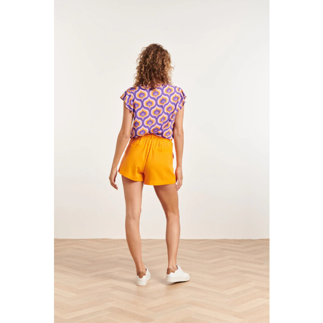 Smashed Lemon 24338 v-hals retro bedrukte top | 24338-380-998 large
