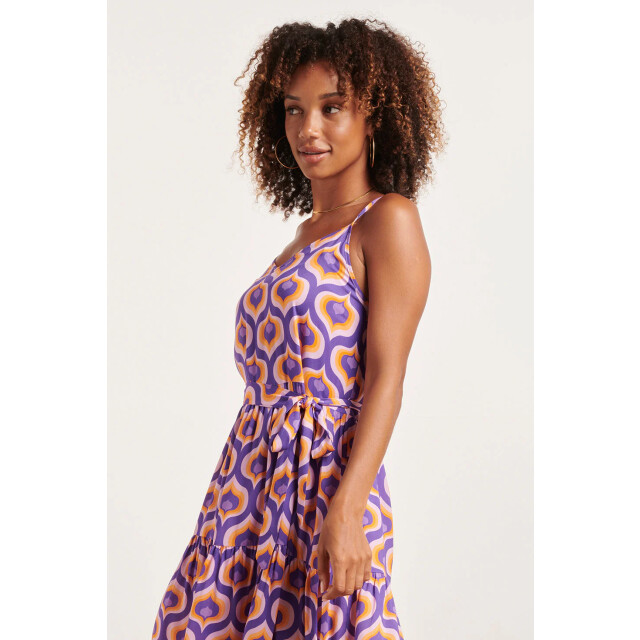 Smashed Lemon 24337 retro bedrukte spaghettiband jurk | 24337-380-998 large