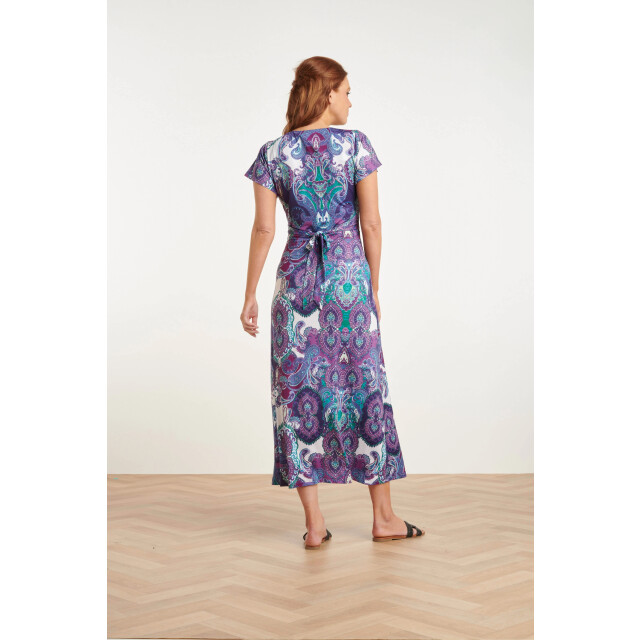 Smashed Lemon 24423 stretch zomerjurk met ornamentprint | 24423-998-3XL large